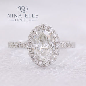 Oval Cut Halo Diamond Engagement Ring